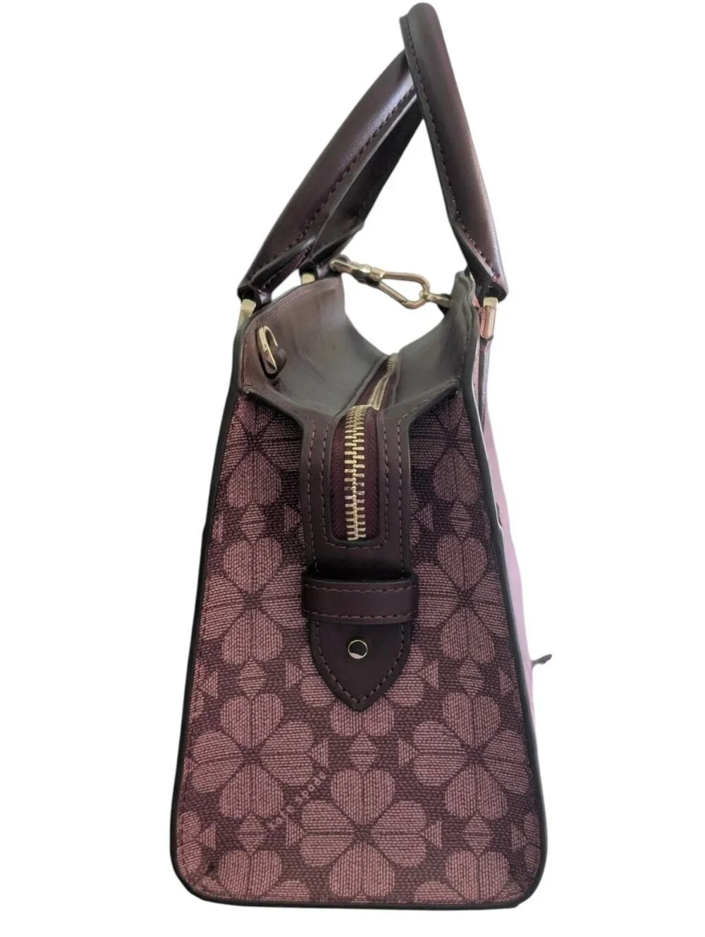 Kate Spade ♠️ New York Signature Spade Flower maroon Small Satchel Bag